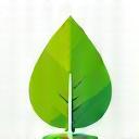 Icon representing a leaf or recycled symbol