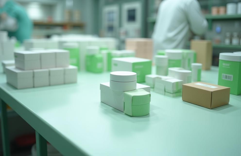 Clean and efficient product packaging area