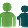 Icon representing two people talking