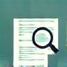 Icon representing a magnifying glass or review